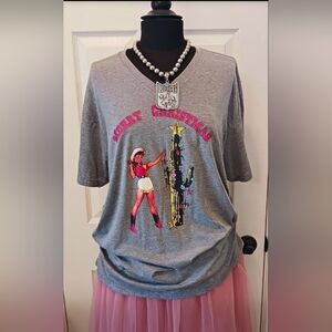 COWGIRL CHRISTMAS T Top - XL